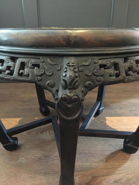 Carved Oriental Pot Stand - Large