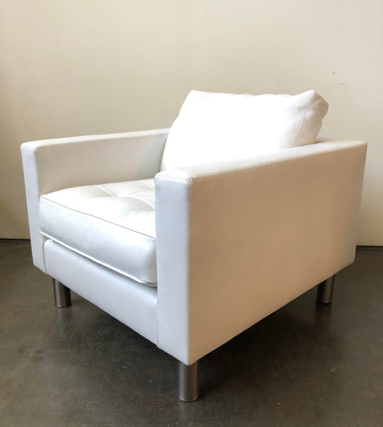 Ralph Lauren Home Modern Metropolis Chair - White Leather